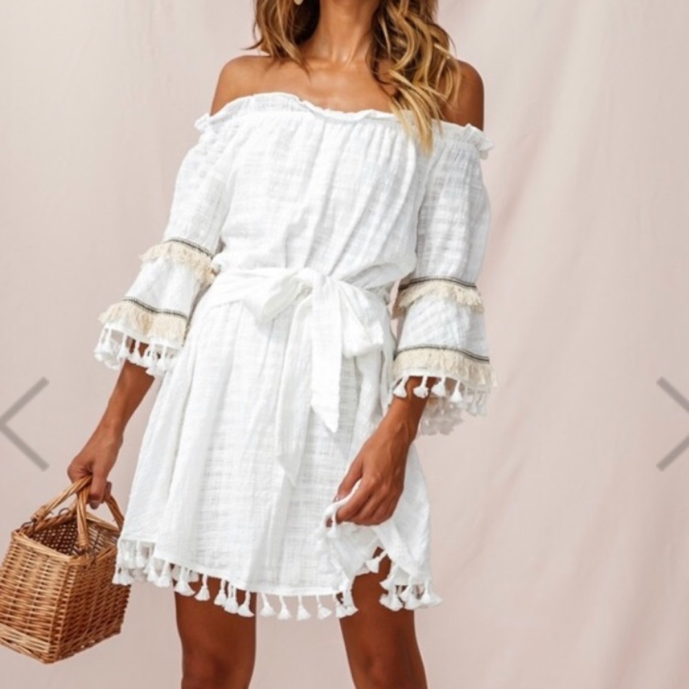 White Boho Dress